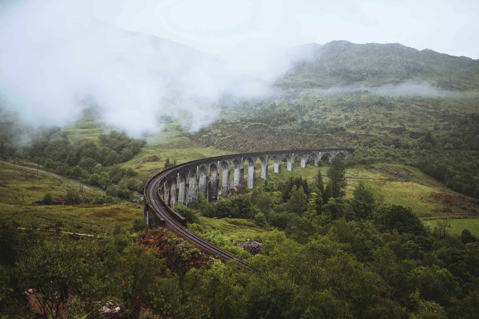 Glenfinnan Viaduct in Scotland